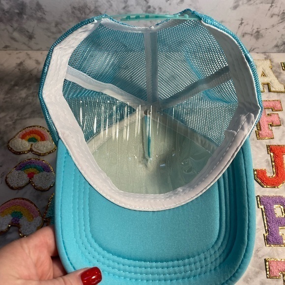 Blue Hat With Preppy Patch Adhesive Patch of your Choice (10) - Picture 5 of 5